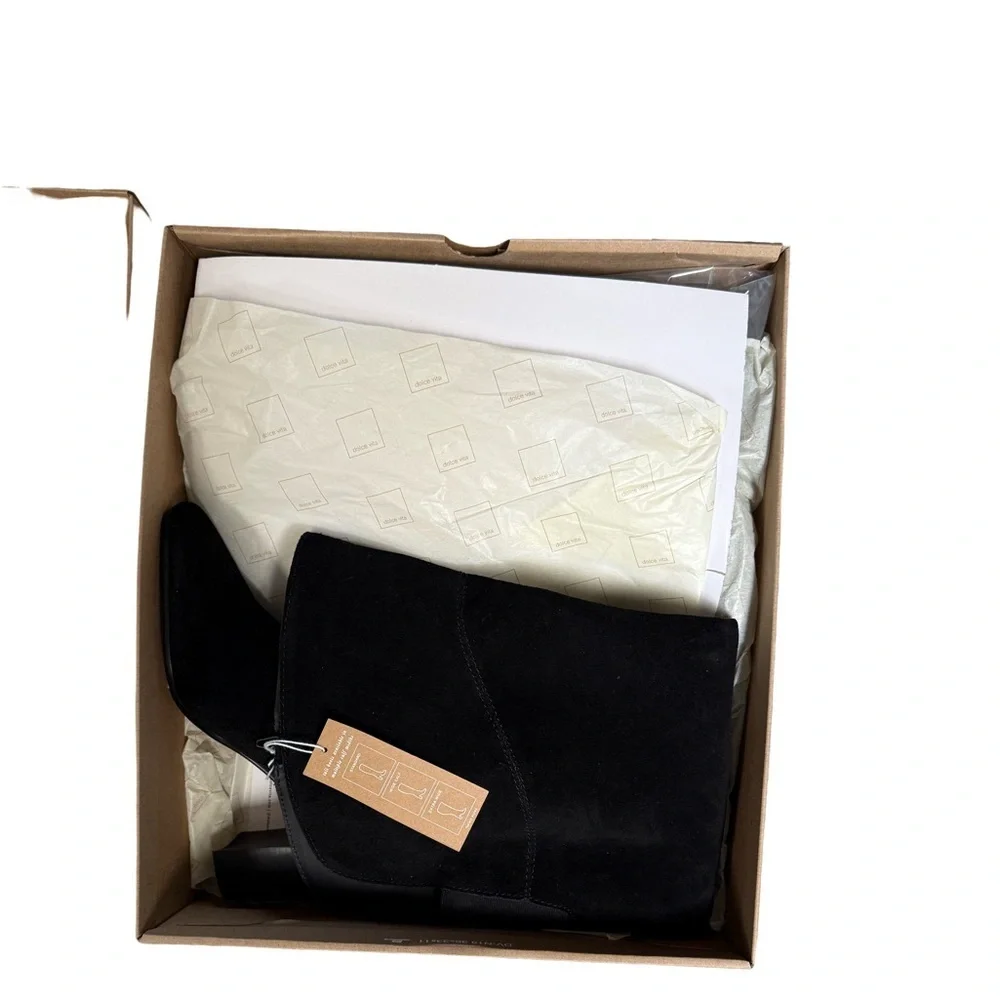 Sury Dolce Vita Wide-Calf Black Knee-High Boots
